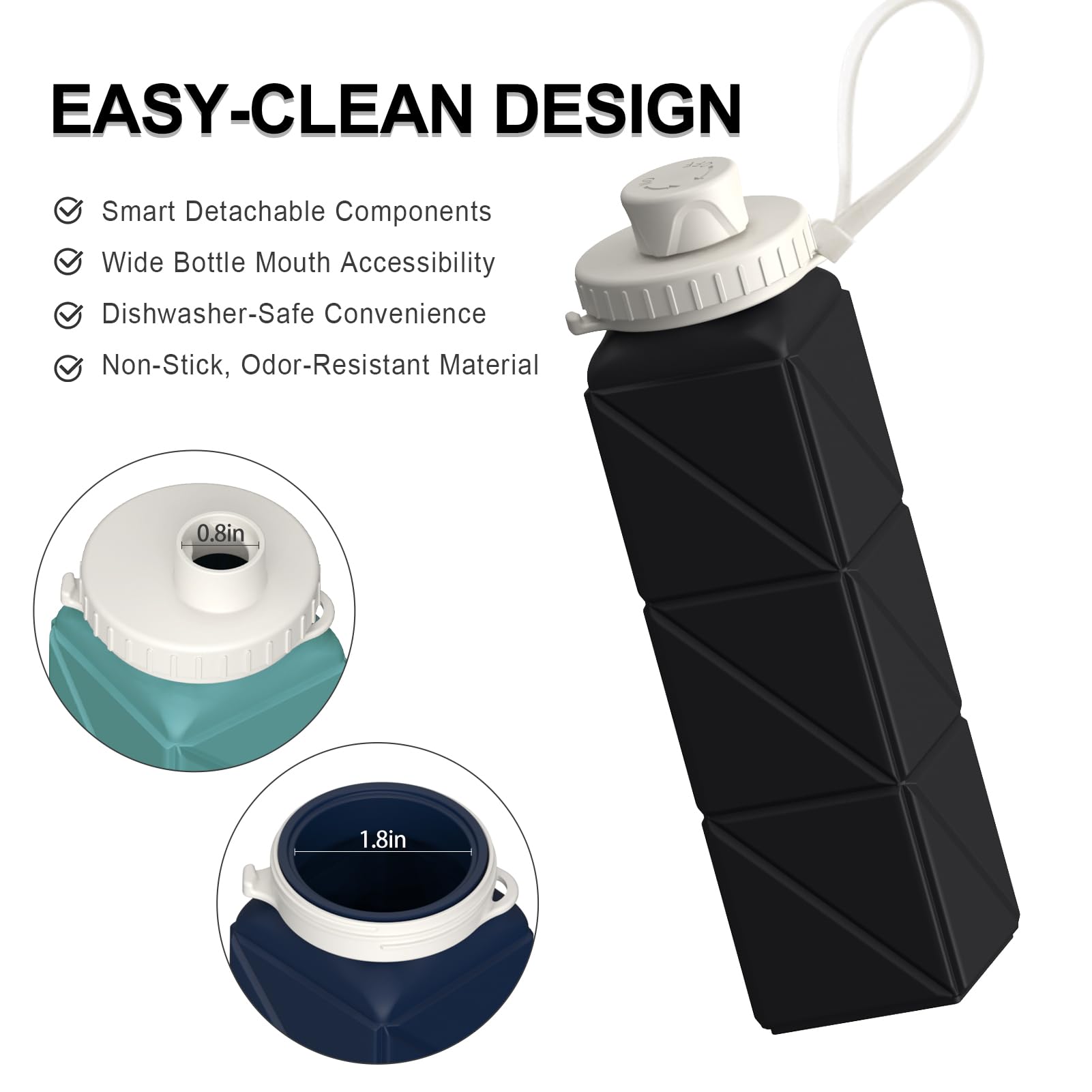 Borraccia Pieghevole Da 550ml In Silicone Personalizzata Ideale Come Gadget Promozionale As 20209