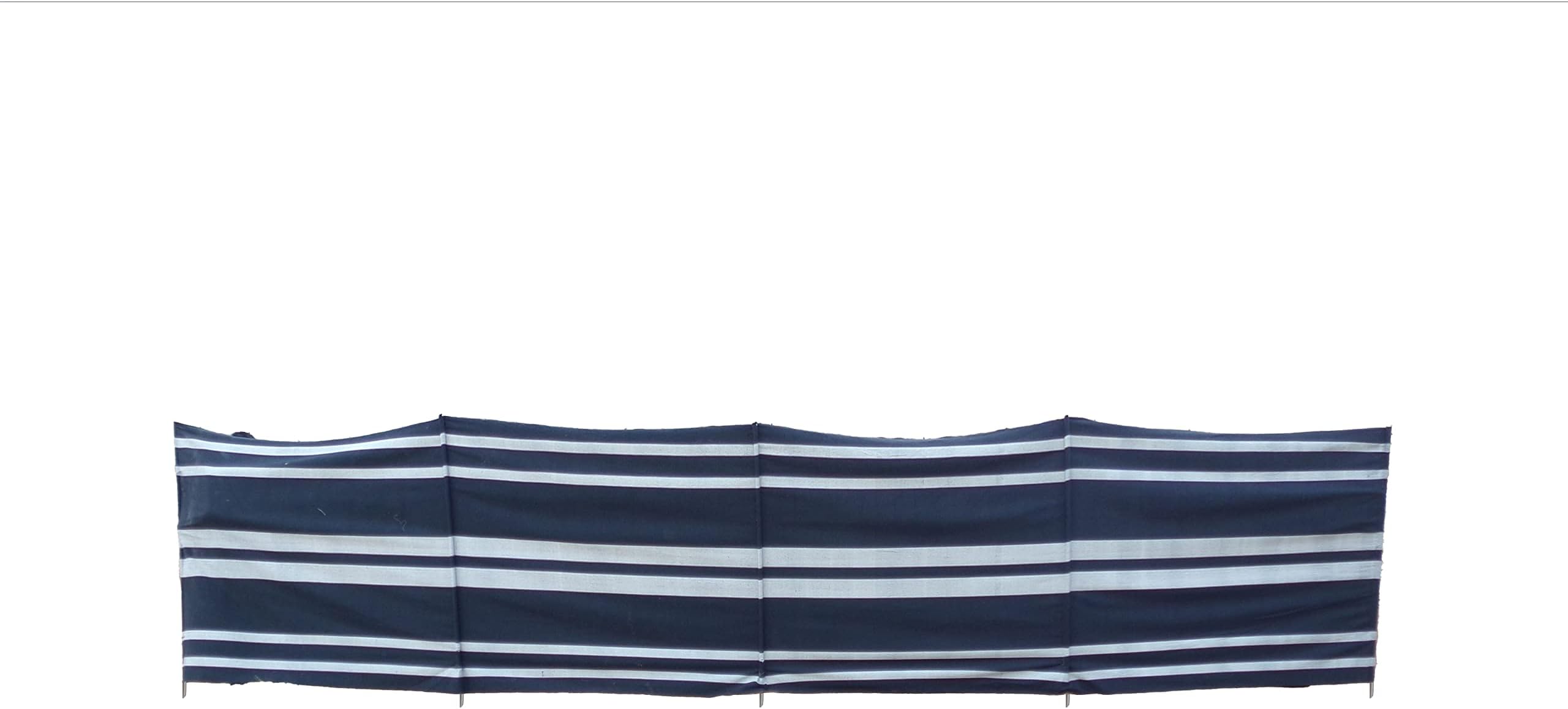 Outdoor Camping Travelling Windbreak Screen Fence Canvas Wall for Beach Desert Camping Black & White StripeGarden or حاجز رواك Height 1.80