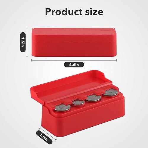 Miniatura 9 de SINGARO Soporte para monedas para automóvil, organizador de cambio de monedas compatible con monedas de diferentes tamaños, soporte montado en el