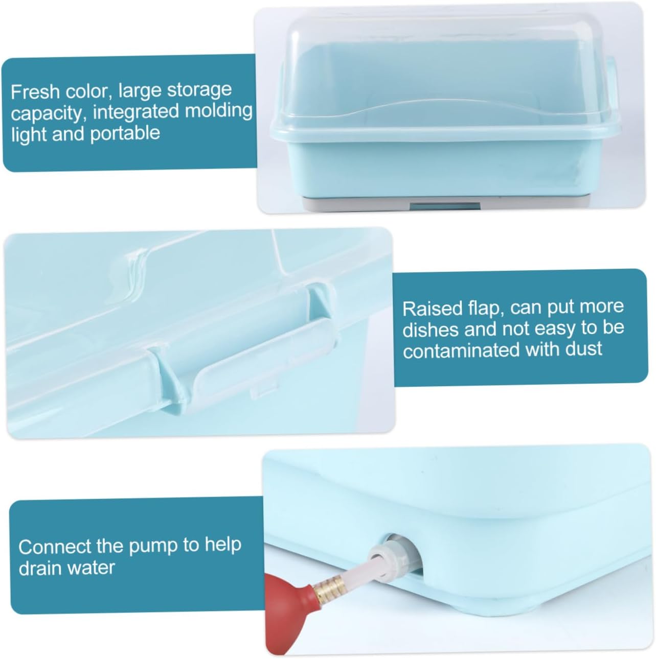 1pc Kitchen Storage Boxes Lids Organizer Bins Multi-Functional Rack Dish Rack Cutlery Organizer Storage Containers