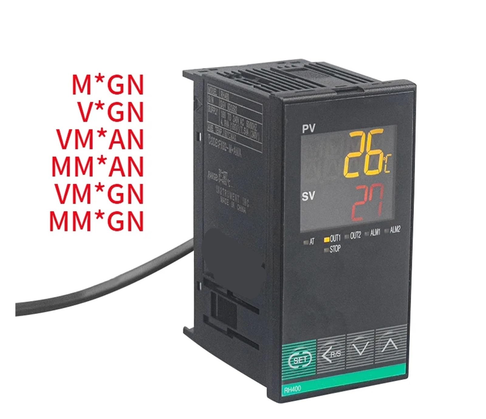 Contrôleur de température industriel numérique RH400 PID, Thermostat 220V, sortie relais SSR (sortie relais) FK02(M-GN)