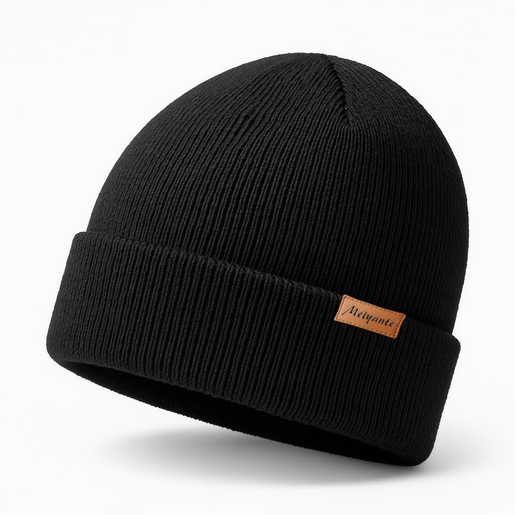 Beanie Hats for Men & Women - Warm Stocking Caps for Men & Women, Cuffed Knit Thermal Hats, Gift for Him & Her