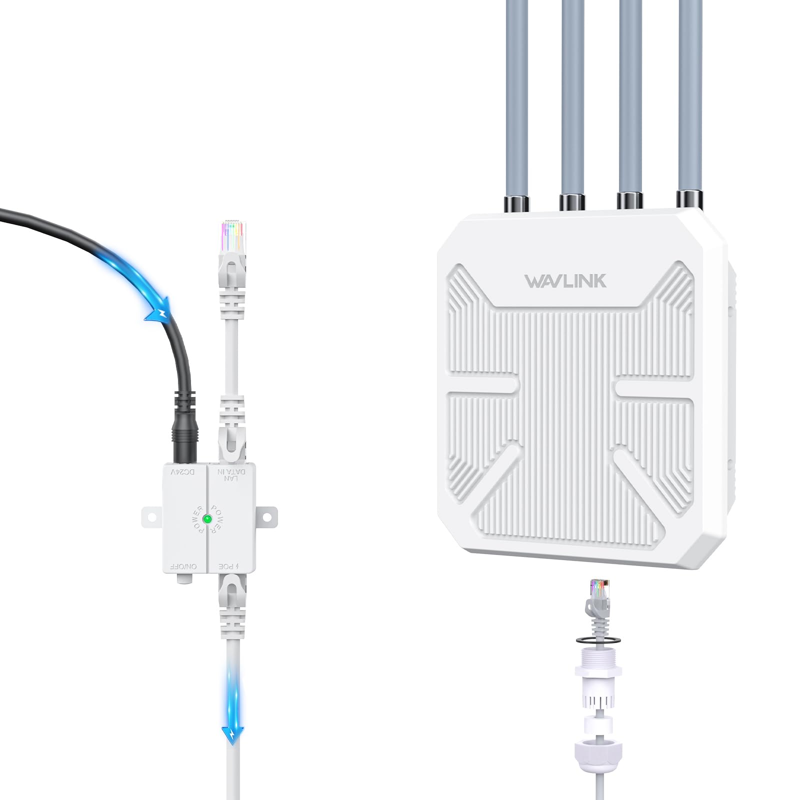 Amazon | WAVLINK WiFi6 メッシュ ルーター 屋外中継器/AP