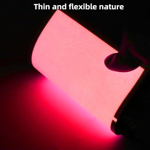 Miniatura 2 de Ygmylandbb Paneles Electroluminiscentes, paneles EL, 10 cm x 10 cm (3.93" x 3.93") ONSlow FlashFast Flash, rosa, paquete de 1