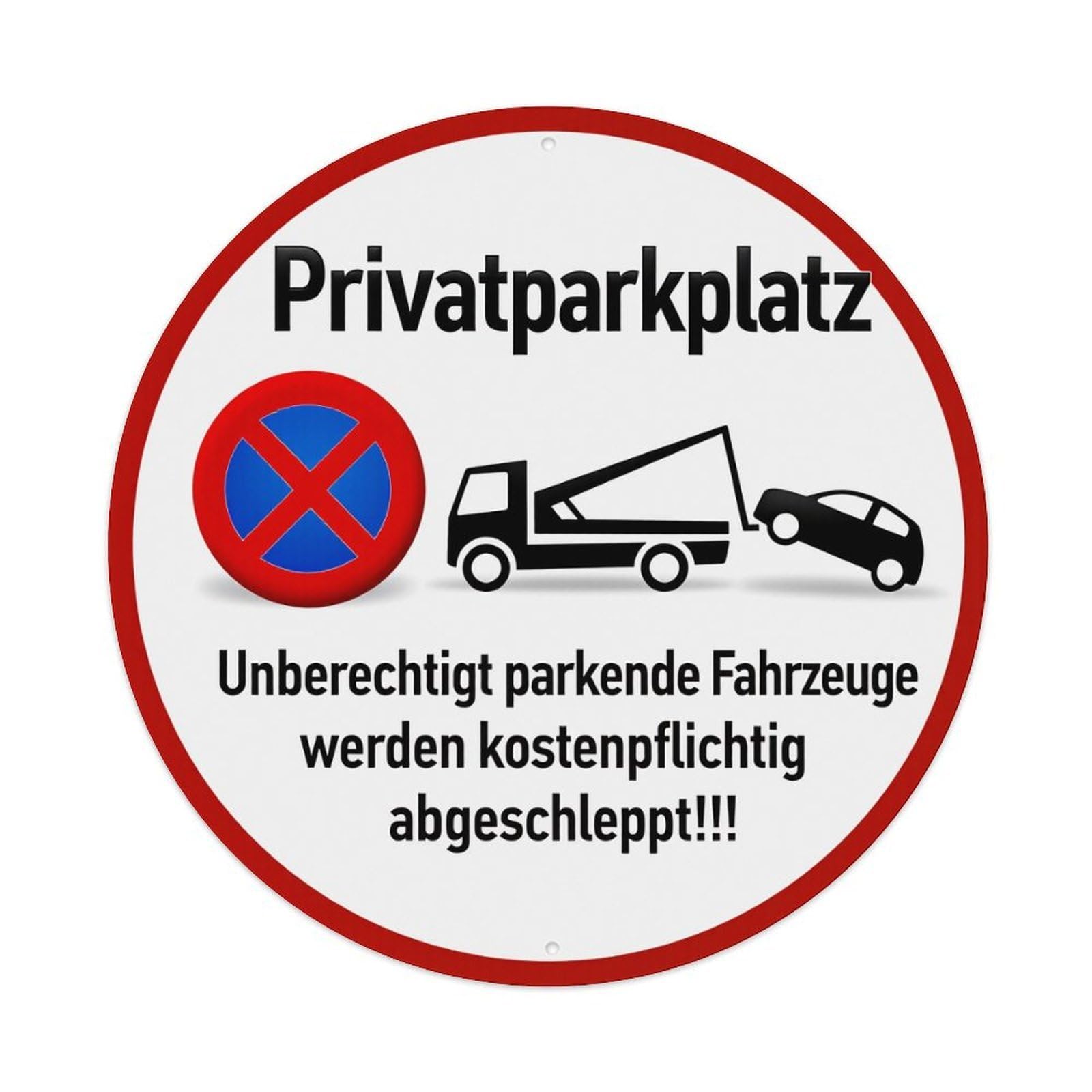 Wmlzdnwr Vintage Private Parking Sign With Tow Truck And Car Symbol Round Tin Sign,Retro Wall Art,Metal Poster For Home, Bar, Garage, Cafe, Rustic Indoor & Outdoor Decor, 8X8 Inches