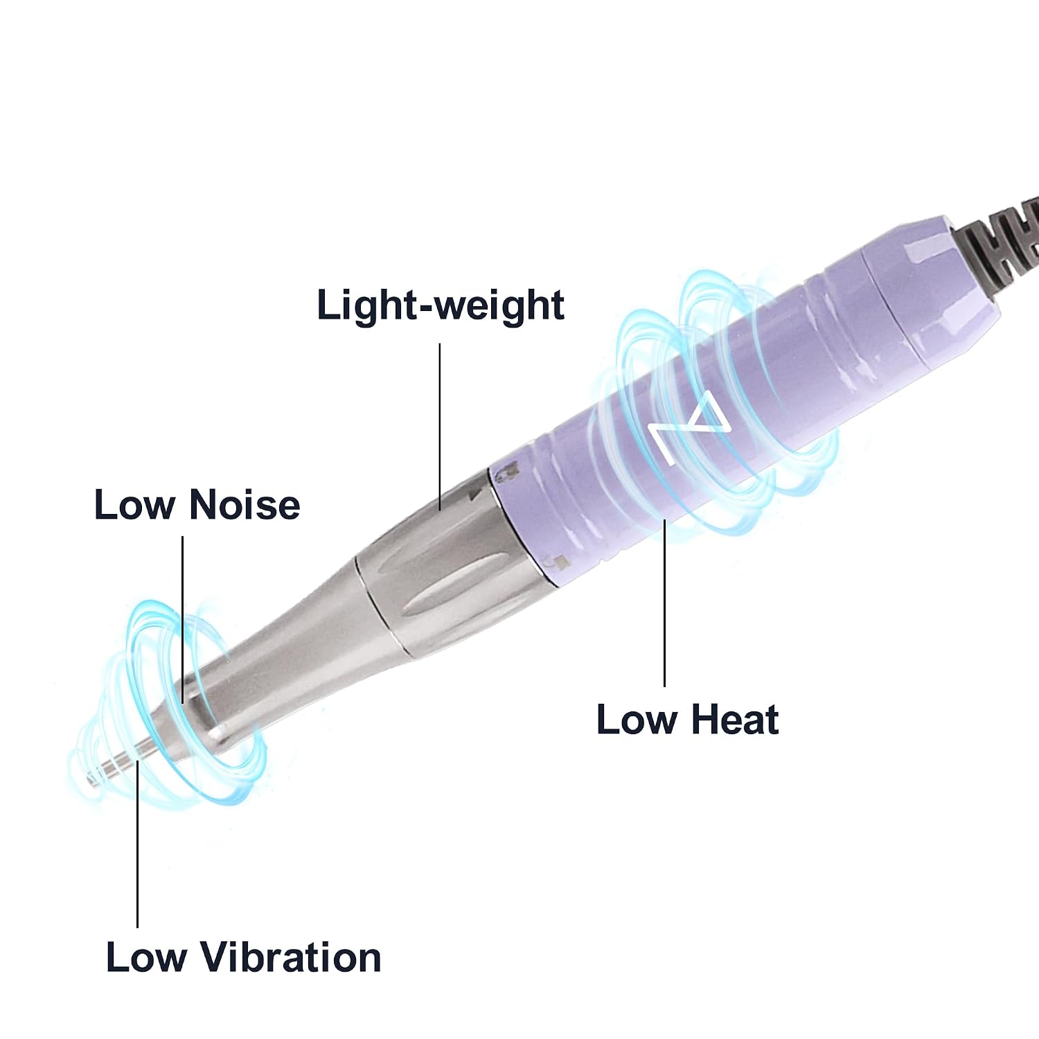 M - Mase 35k RPM Coreless Motor Handpiece Nail E-File - Handpiece Only (Handpiece - Violet)