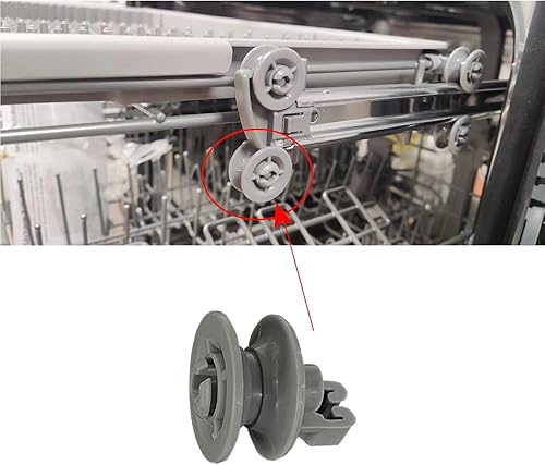 Miniatura 3 de D.I.Accessa Rodillo para lavavajillas (superior) Paquete de ocho ruedas pequeñas compatibles con modelo DW80K7050 DW80K5050 DW80R5060 DW80R5061