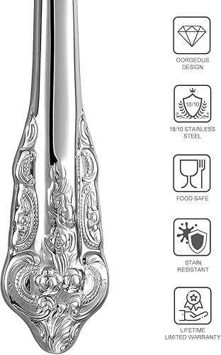 Miniatura 10 de KEAWELL Magnífico esparcidor de mantequilla de 6.9 pulgadas, acero inoxidable 1810, juego de 4, cuchillo de mantequilla dorado