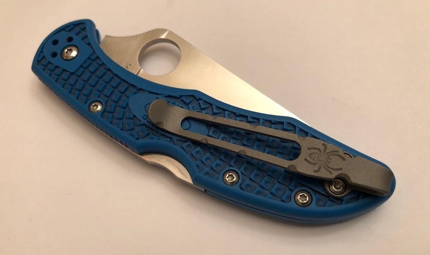 Titanium Deep Carry Pocket Clip For Spyderco Delica 4 FRN C11FPBLE