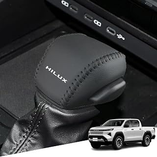 適合トヨタ 新型ハイラックス GUN226 2026年5月～ 専用 本革 シフトノブカバー 車種専用設計 内装カスタムパーツ キズ防止 簡単取付 ブラック 黒ステッチ