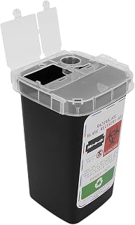 Razors Blades Disposal Case, Large Capacity Blcak Razor Blade Bank Razor Blade Dispenser for Barber Shop Hair Salon