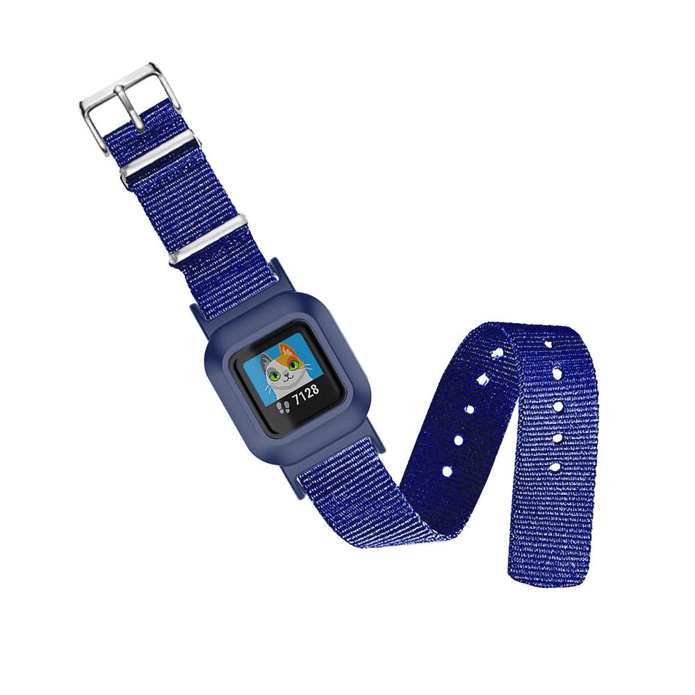 C2D JOY One Sheet Nylon Strap Compatible with Garmin vivofit jr 3 Fitness Tracker Bands Replacement with Case Nylon Classic Wristband