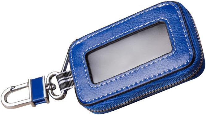 Universal Vehicle Smart Key Case Remote Fob Case Leather Car Key Holder Keychain Ring Case Bag for Men Women