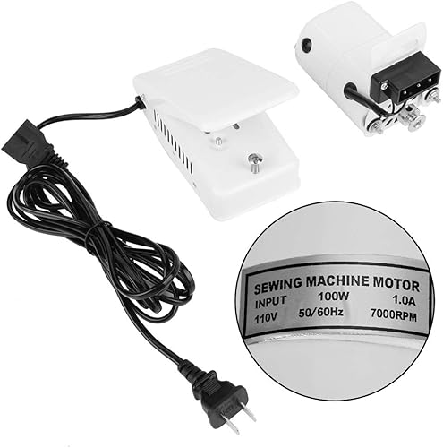 Miniatura 4 de Sewing Machine Foot Pedal, 100W Variable Speeds Action Switch Pedal with Motor for Domestic Vintage Sewing Machine Parts