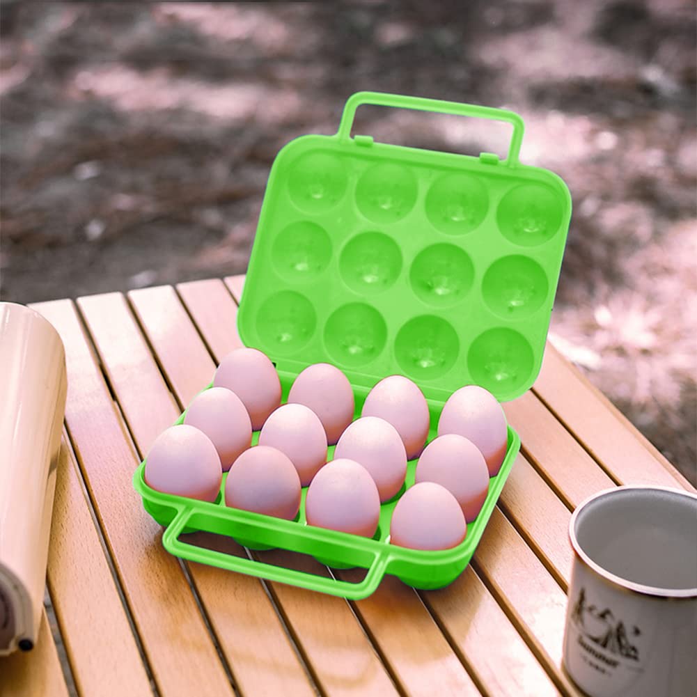 2/4/6/12 griglia contenore per uova contenore portauova in plastica portatile per campeggio all'aperto Picnic Eggs Box Case Kchen Organizer  15