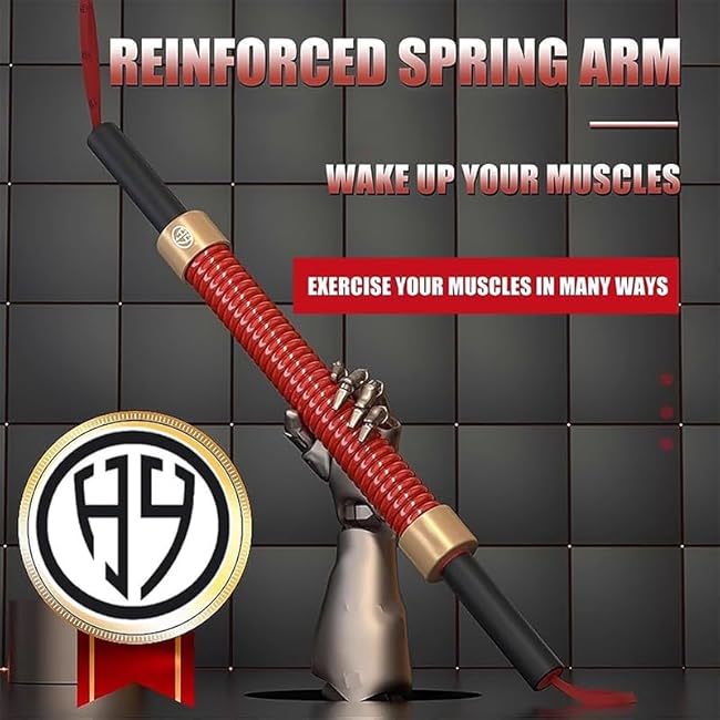 HAOYING Red Power Twister Bar Arm Shoulder Upper Body Chest Builder Strengthener Spring Exercise Bicep Blaster 60 kg - 130 kg