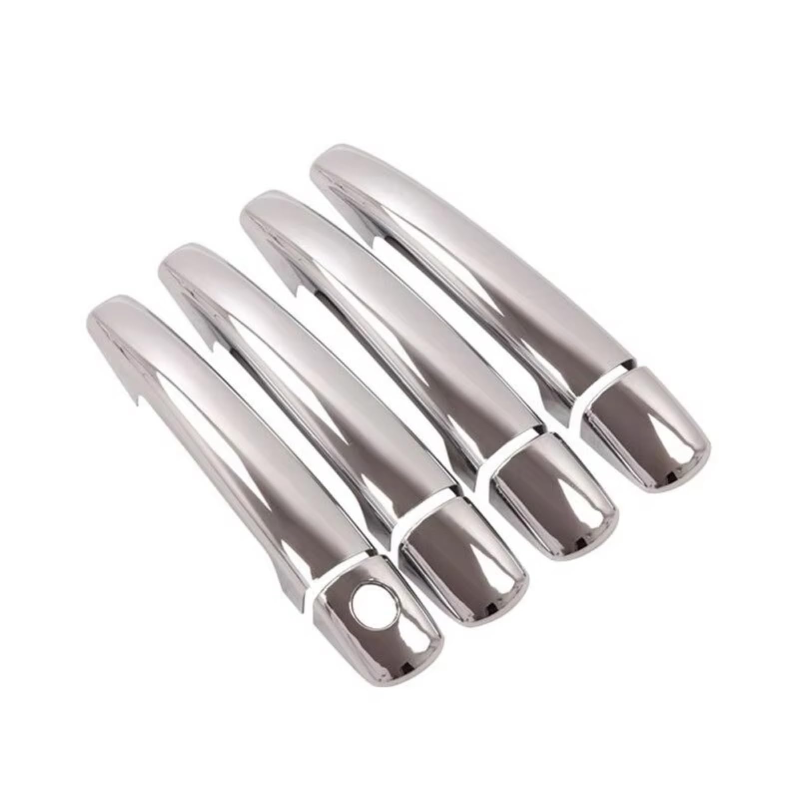 Iukmr 1 Keyhole For Peugeot 3008 Mk1 2008-2016 Chrome Car Door Handle Cover Trim Styling Accessories Stickers Car Outer Door Handle(1 Keyhole)