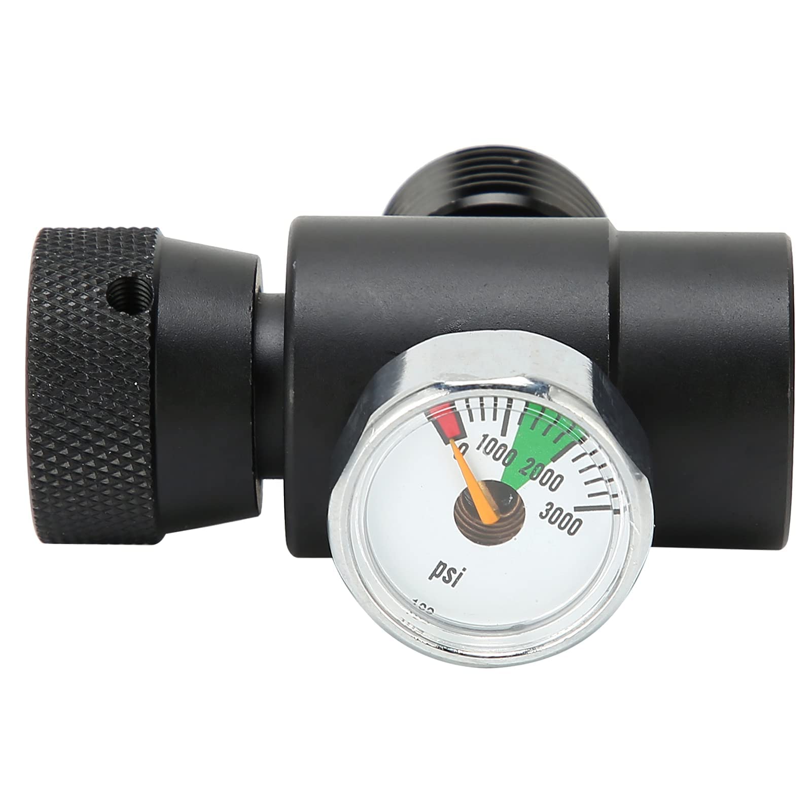 TOPINCN Adattatore di ricarica CO2 con manometro, kit nero CGA320 TR21-4