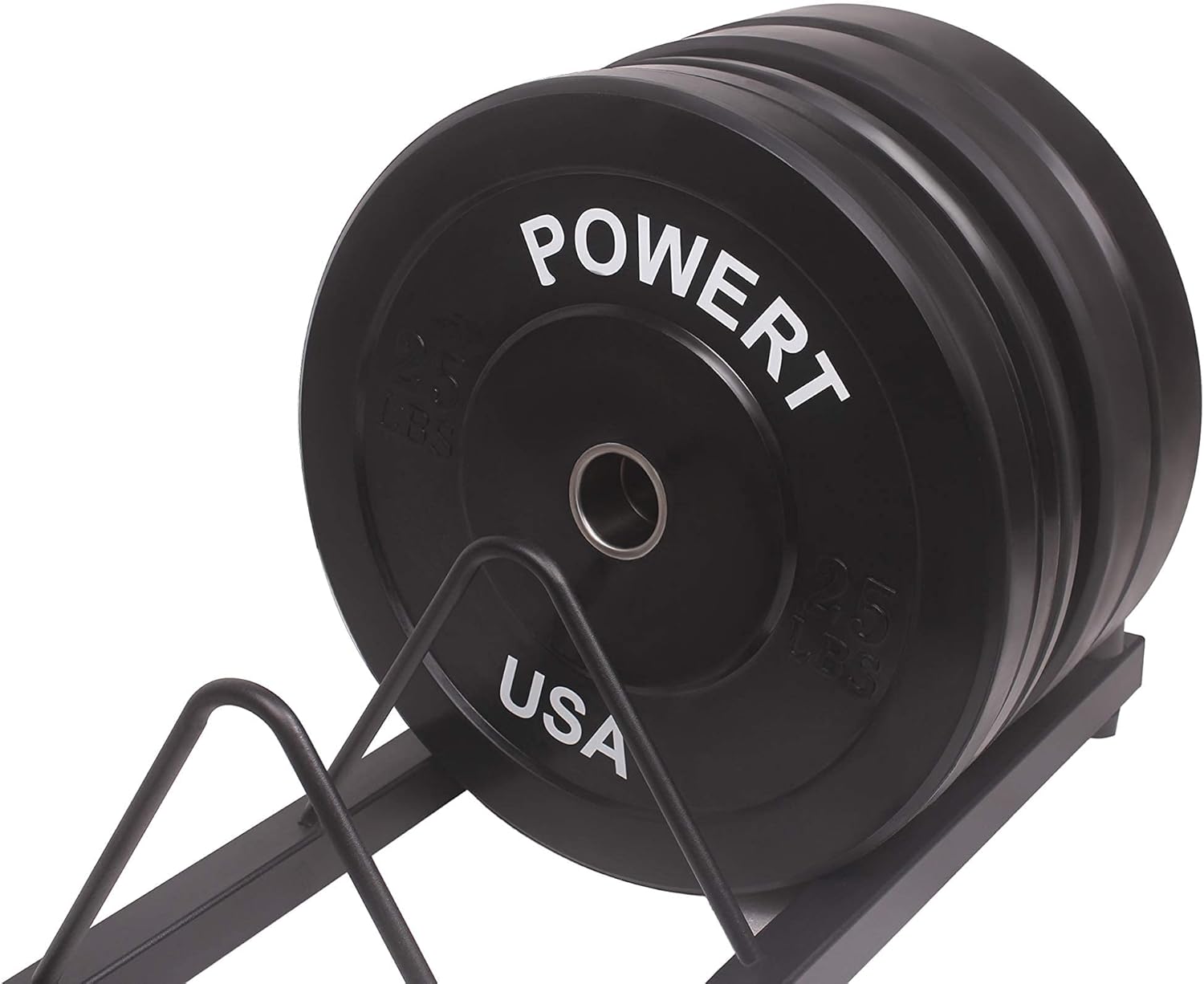 POWERT 2-Inch Barbell Bumper Plates| Olympic Bar Bumpers Plates Pair for Weightlifting Crossfit Training| 2'' Steel Ring Insert-One Pair-5lb/10lb/15lb/25lb/35lb/45lb