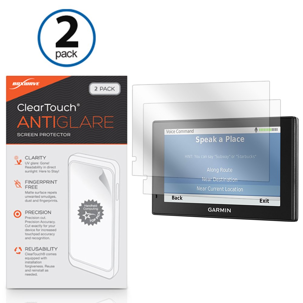 BoxWave Screen Protector for Garmin DriveSmart 51 LMT-S (Screen Protector ClearTouch Anti-Glare (2-Pack), Anti-Fingerprint Matte Film Skin for Garmin DriveSmart 51 LMT-S