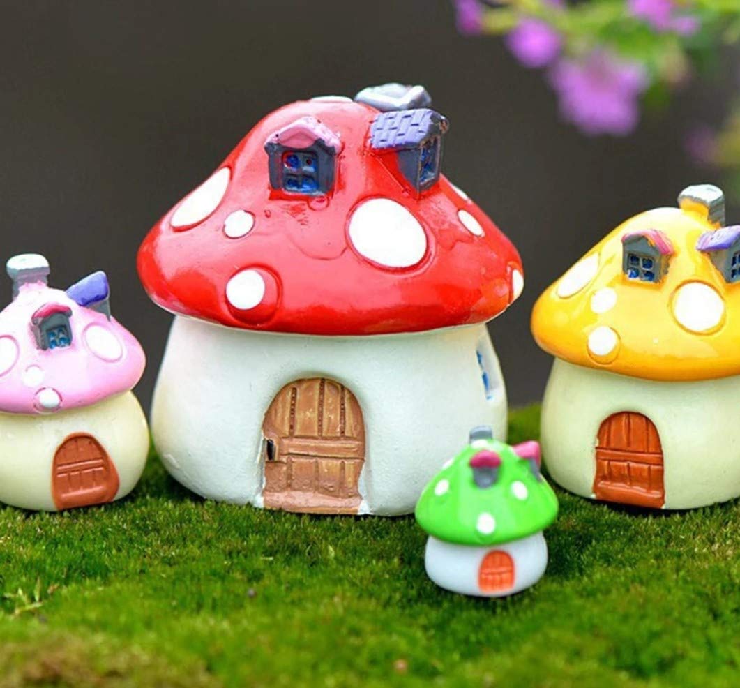 Bloom Bagicha Resin Mushroom House Figurine, Multicolour, Set of 4 (B081LL1WY7) Amazon Price History, Amazon Price Tracker