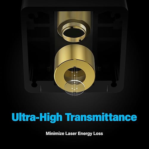 Miniatura 2 de Mecpow X3 Pro - Lente láser original, 4 unidades, lente de módulo de máquina de grabado L10, fácil de instalar, altamente transparente, antiaceite y