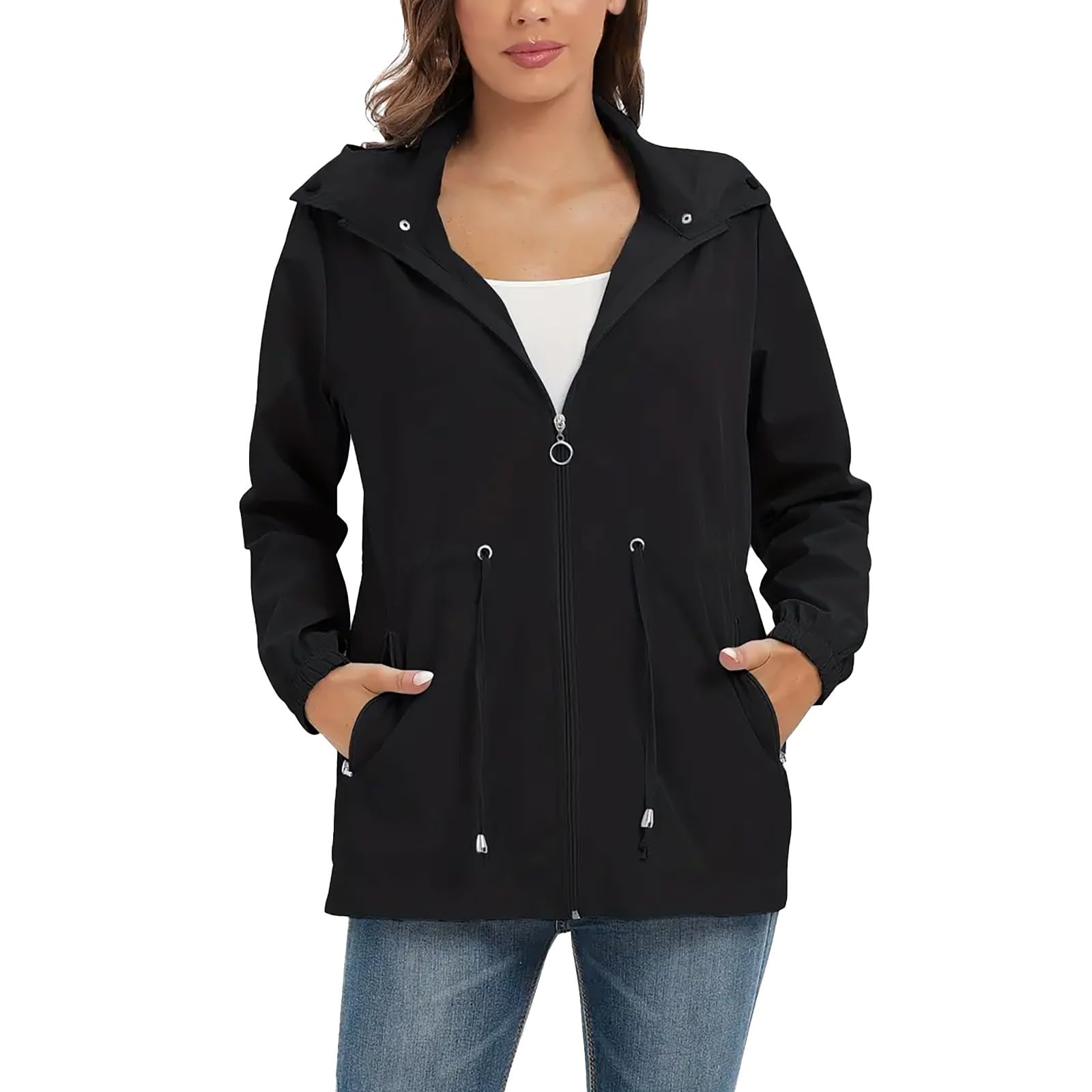 Gabardina impermeable mujer ideal para caminar al aire libre 7