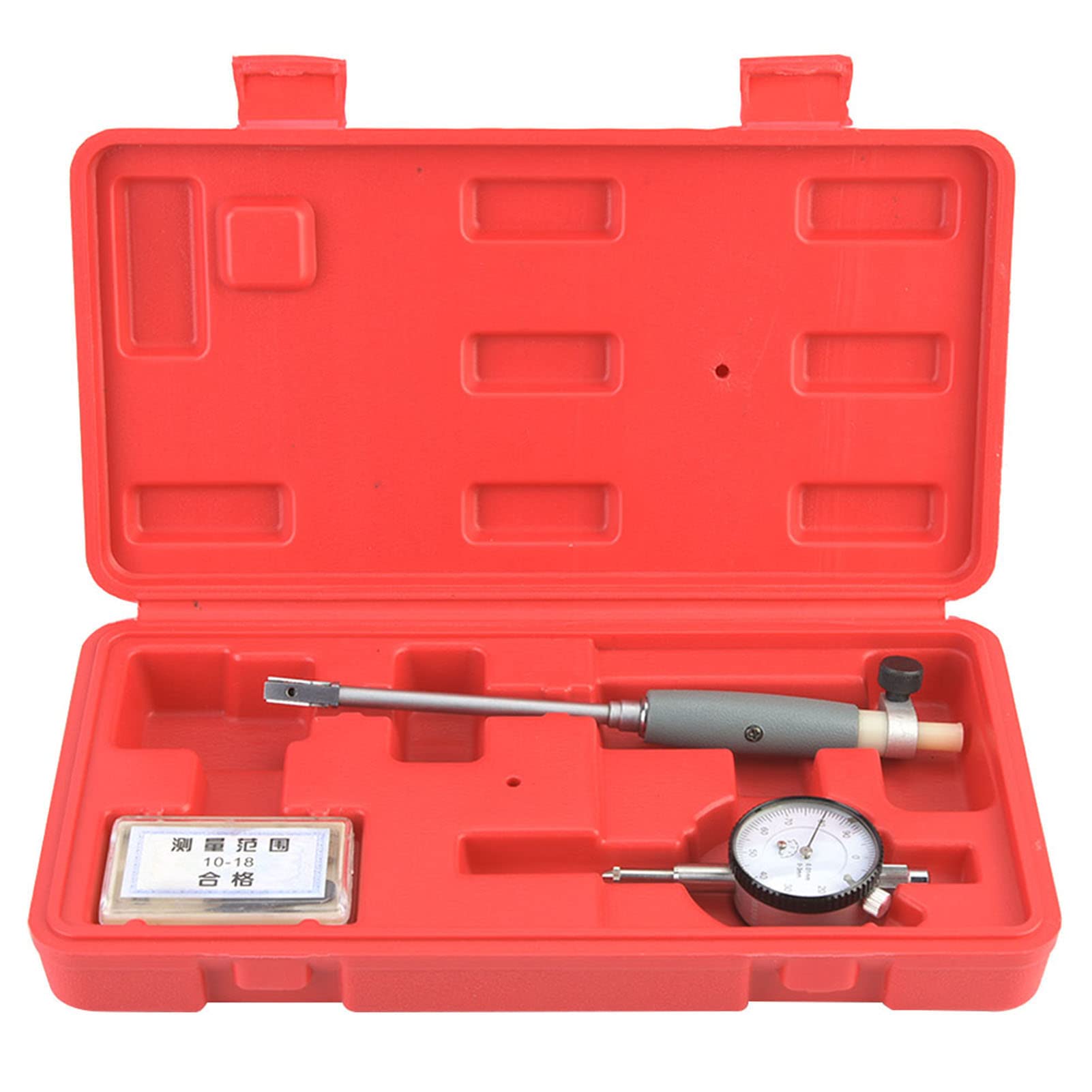 Comparatore diametro interno strumenti di misura indicatore di quadrante 10-18mm Indicatore diametro interno Cilindro motore Misure dimensioni interne Strumento 0,01 Precisione(Spedizioni casuali)