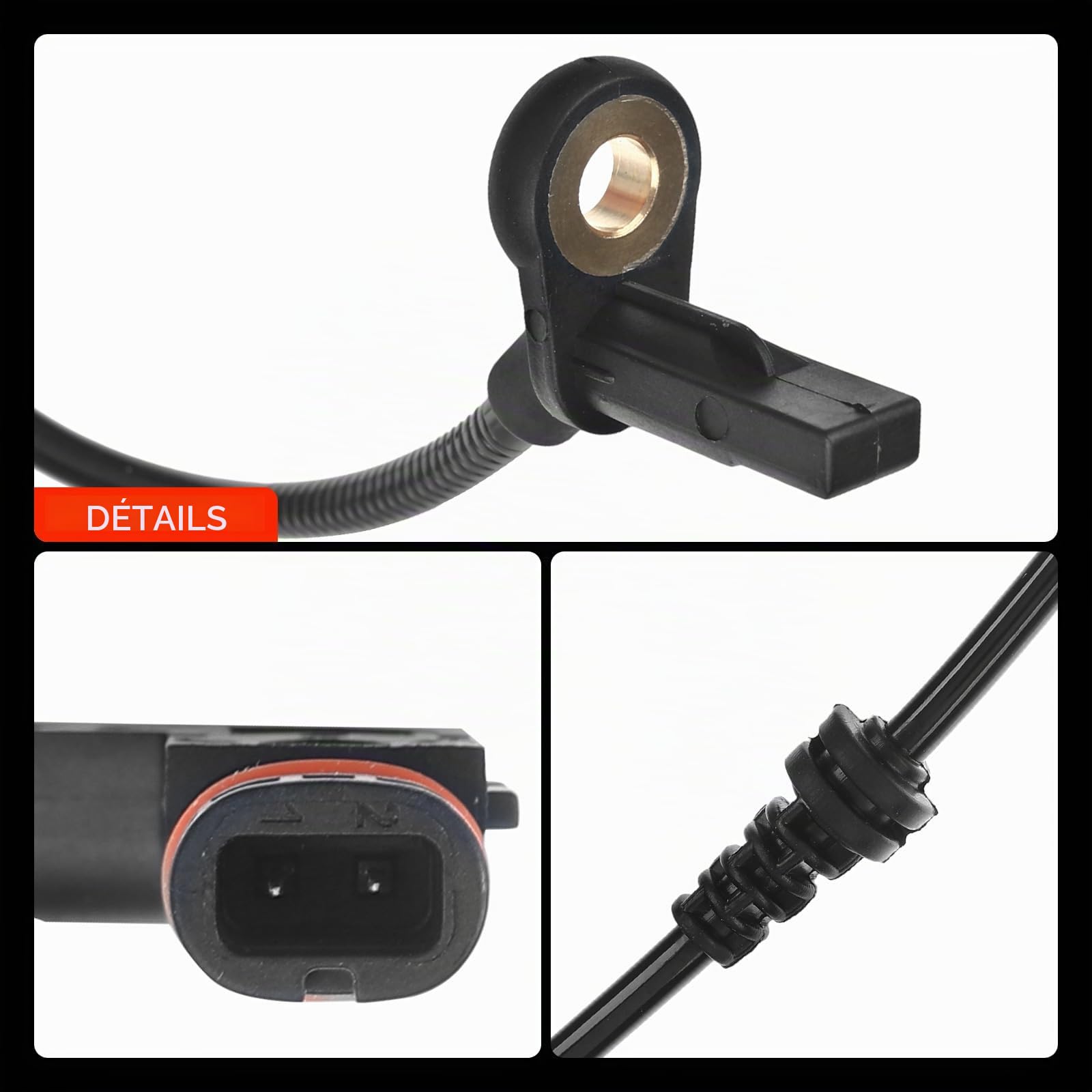 Frankberg 2x Capteur ABS 2-Pôles Compatible avec Classe R V251 W251 Classe M W164 Classe GL X164 Remplacer# 1645401617