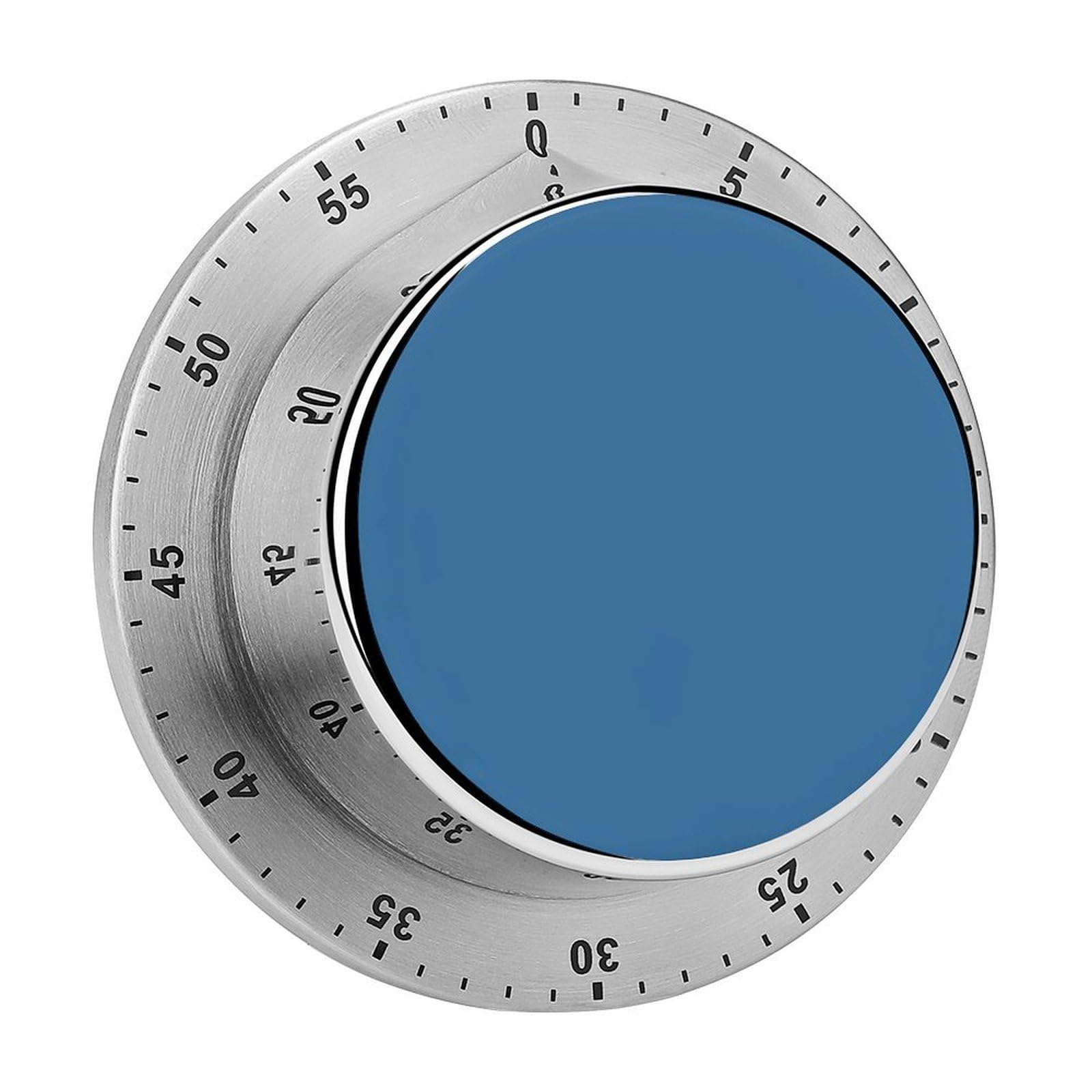 60 Minute Wind Up Timer, Visual Mechanical Timer with Loud Alarm, Navy Blue Kitchen Timers for Cooking - No Batteries Required - Magnetic Backing, Exquisite Stainless Steel Body