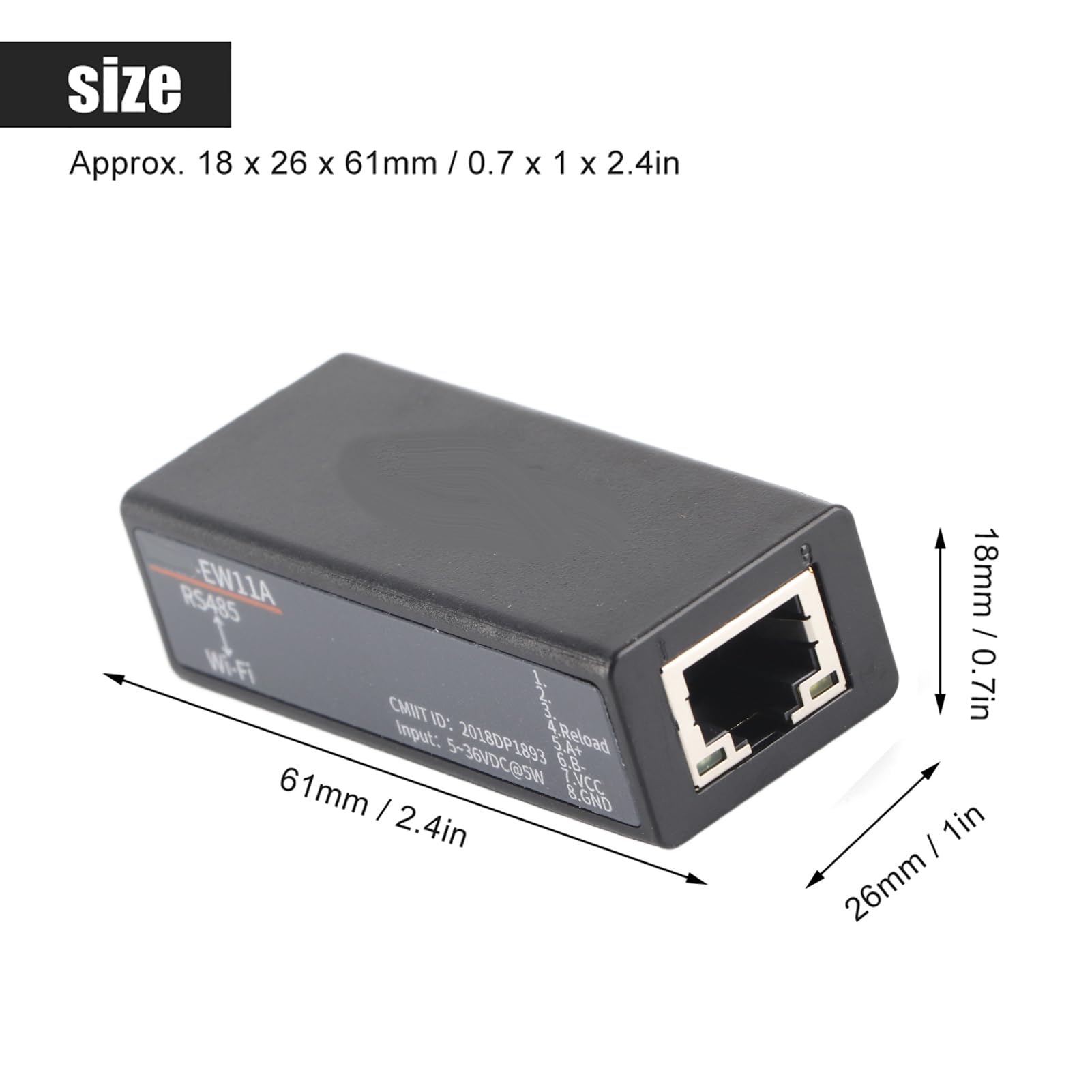 Módulo de Comunicación Inalámbrica, Servidor de Dispositivos Serie, Servidor Serie a WIFI, Módulo de Comunicación Inalámbrica de Interfaz RJ45, Módulo, Servidores de