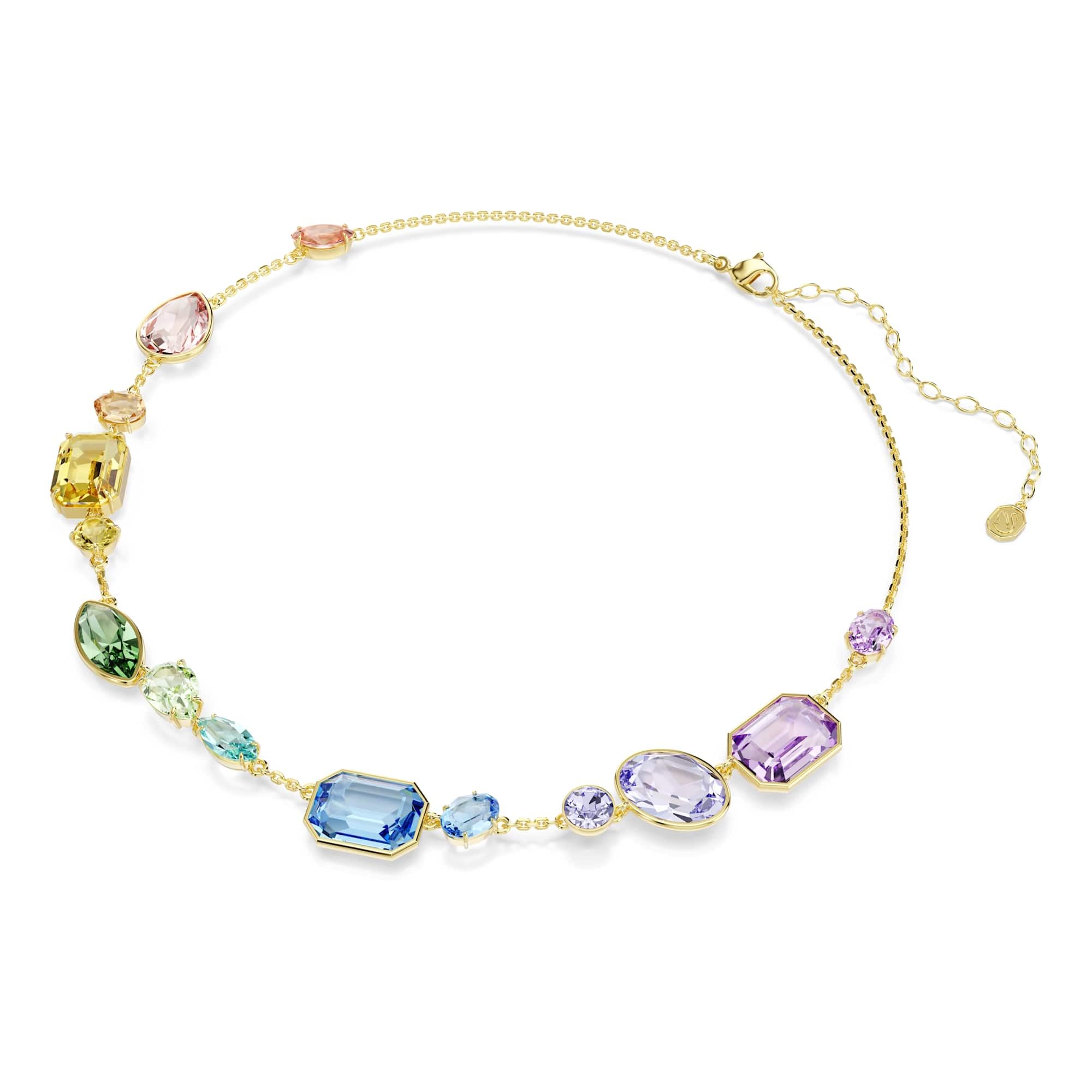Swarovski Naszyjnik Gema, Szlify różnorodne, Różnokolorowy, Powłoka w odcieniu złota