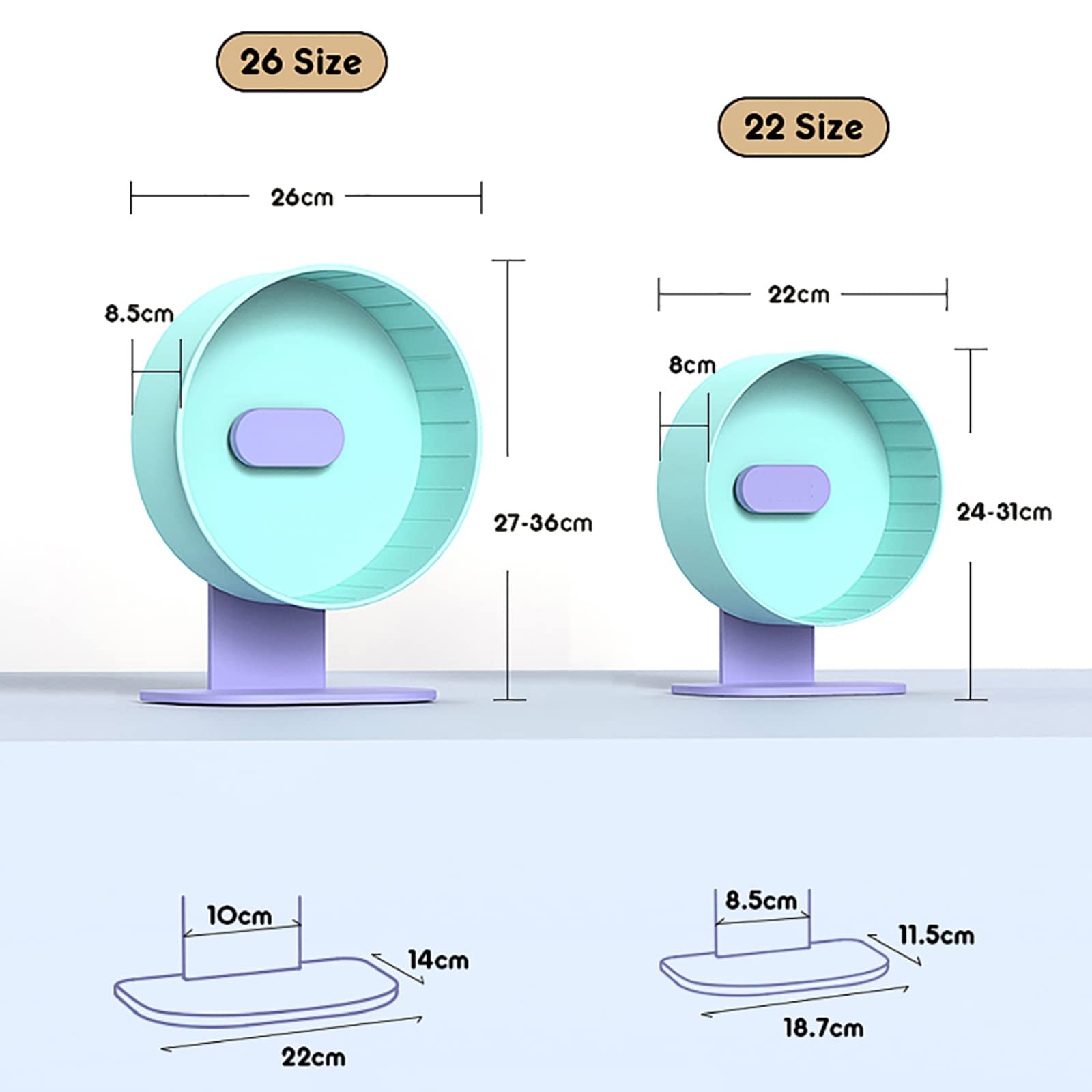 Toplionace Rueda para Correr Ultrasilenciosa para Hámster, Juguete para Hacer Ejercicio de Hámster Djungarian (φ22cm, Marrón)