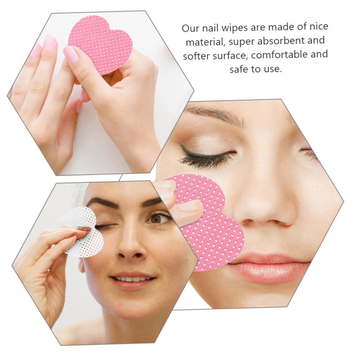 VICASKY 5 Sätze Nagelentferner Baumwolle Nagellack Make -up -entfernertücher Entfernen Kleber Wischt Wimpernverlängerungen Ab Keine Fusseligen Nageltücher 800 Blätter * 5