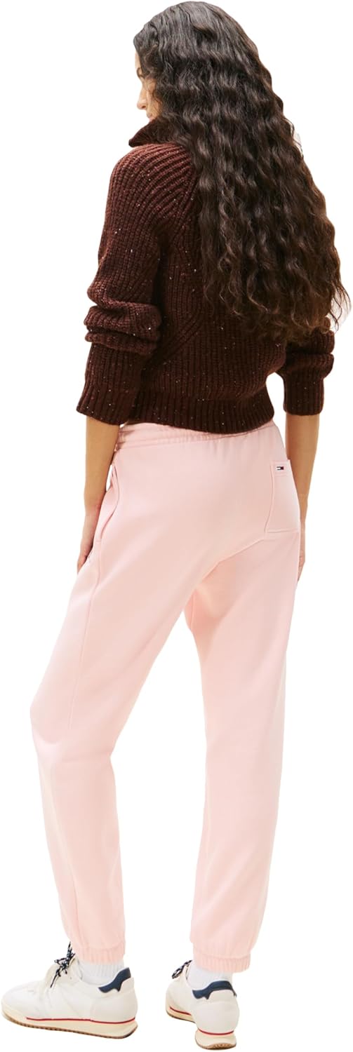 Tommy Jeans Womens Regular Logo Jogger Sweatpants with Drawstring Ties - Image 5