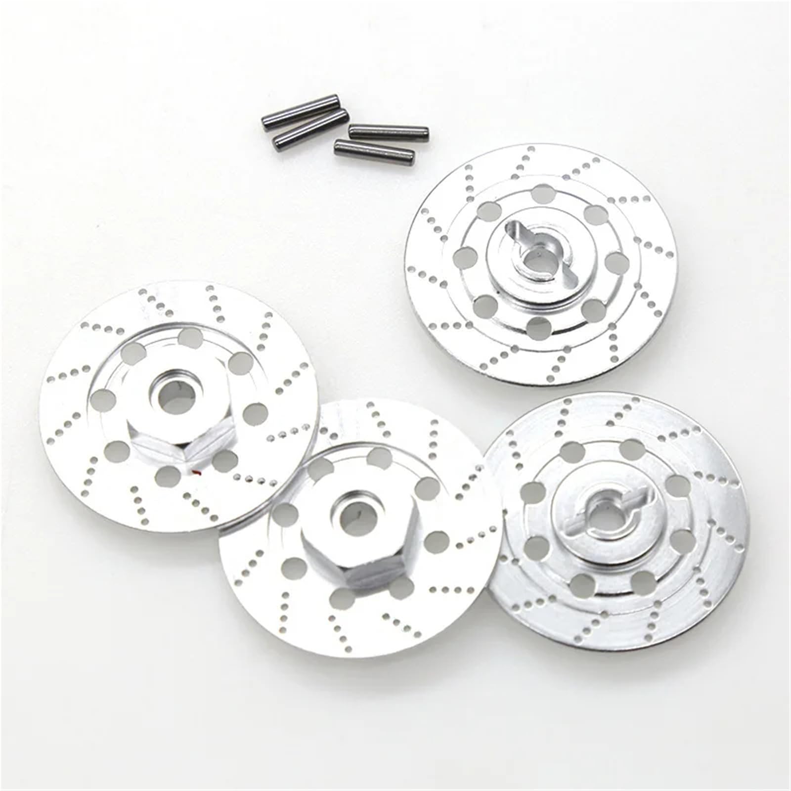 Adaptateur de moyeu Hexagonal de Roue en métal 12 mm avec Disque de Frein for Tamiya TT01 TT02 HSP 94123 for Voiture télécommandée Sakura D4 1/10(Blau)