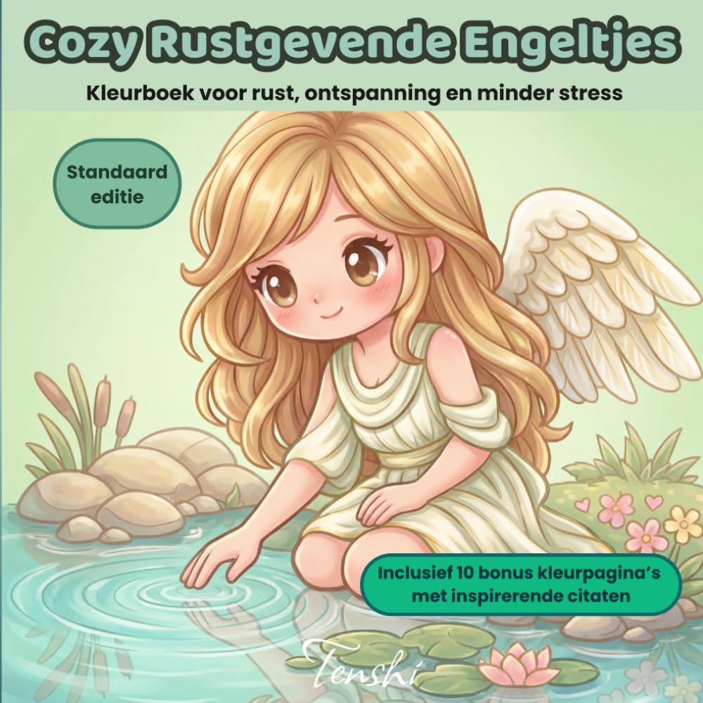 Cozy Rustgevende Engeltjes: 50 rustgevende engel illustraties voor ontspanning, mindfulness en creatieve rustmomenten (Cozy Engeltjes Kleurboek Serie)