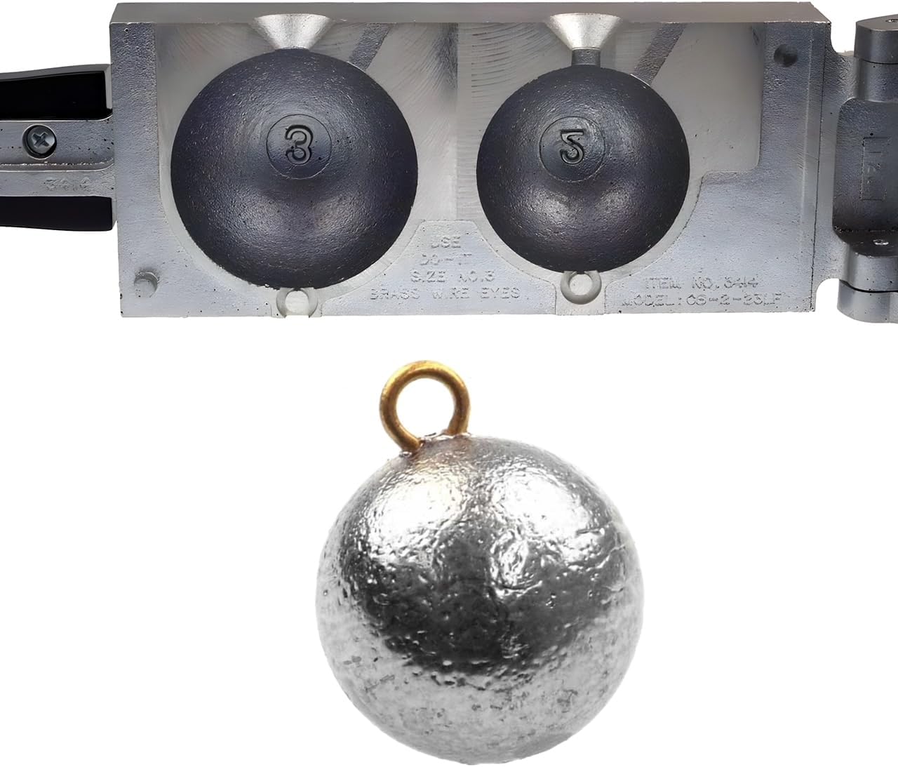 Do It Mold Cannon Ball Sinker Size 2 lb., 3 lb. Do it Mold (3414) CB-2-23LF Cavities 2 Total