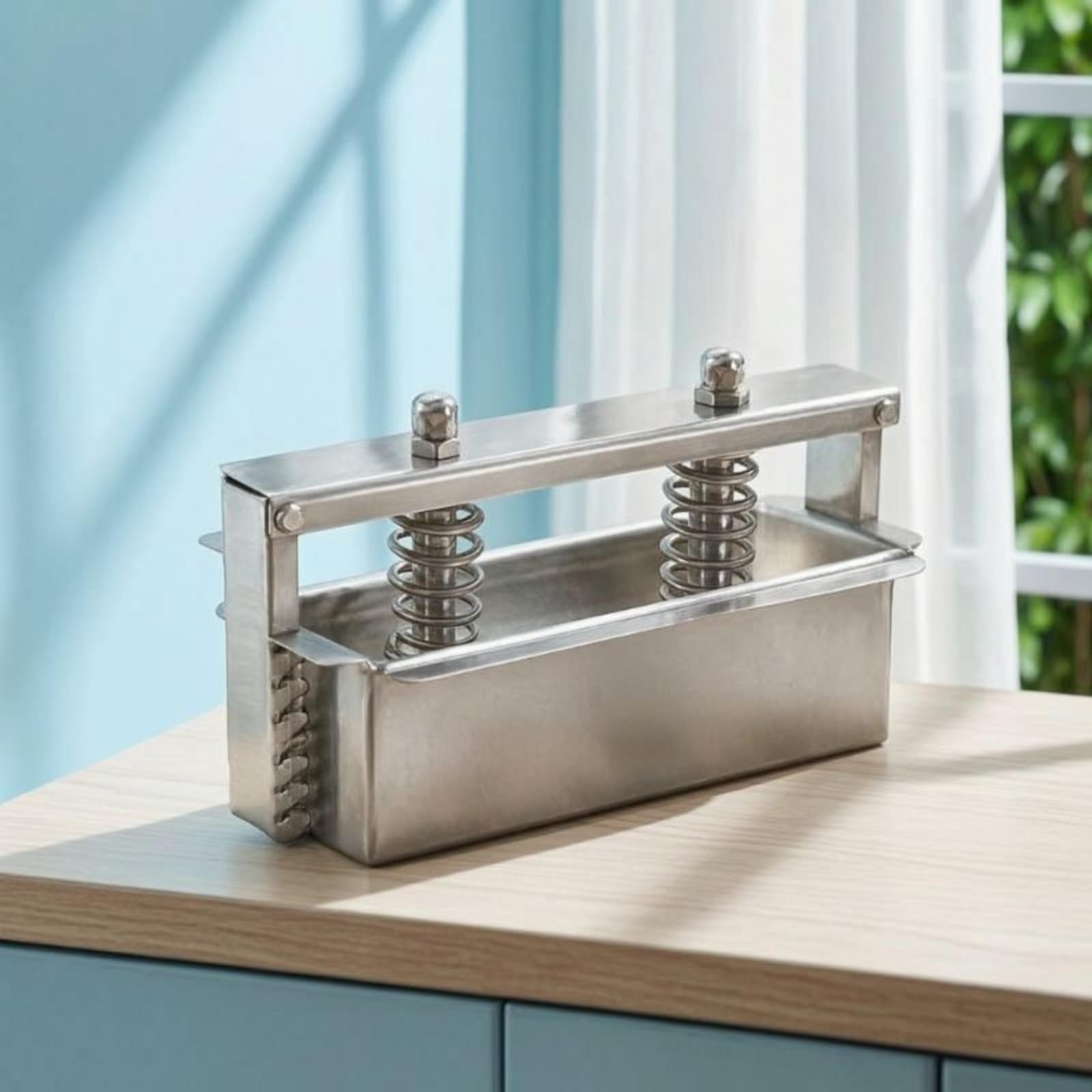 Pressa per Carne Stampo Pâté Yogurt Pressato in Acciaio Inox 304 Antiruggine con Chiusura di Blocco Smontabile per Pulizia Igienica Adatta Creativi, 200×100×100mm, Regolare
