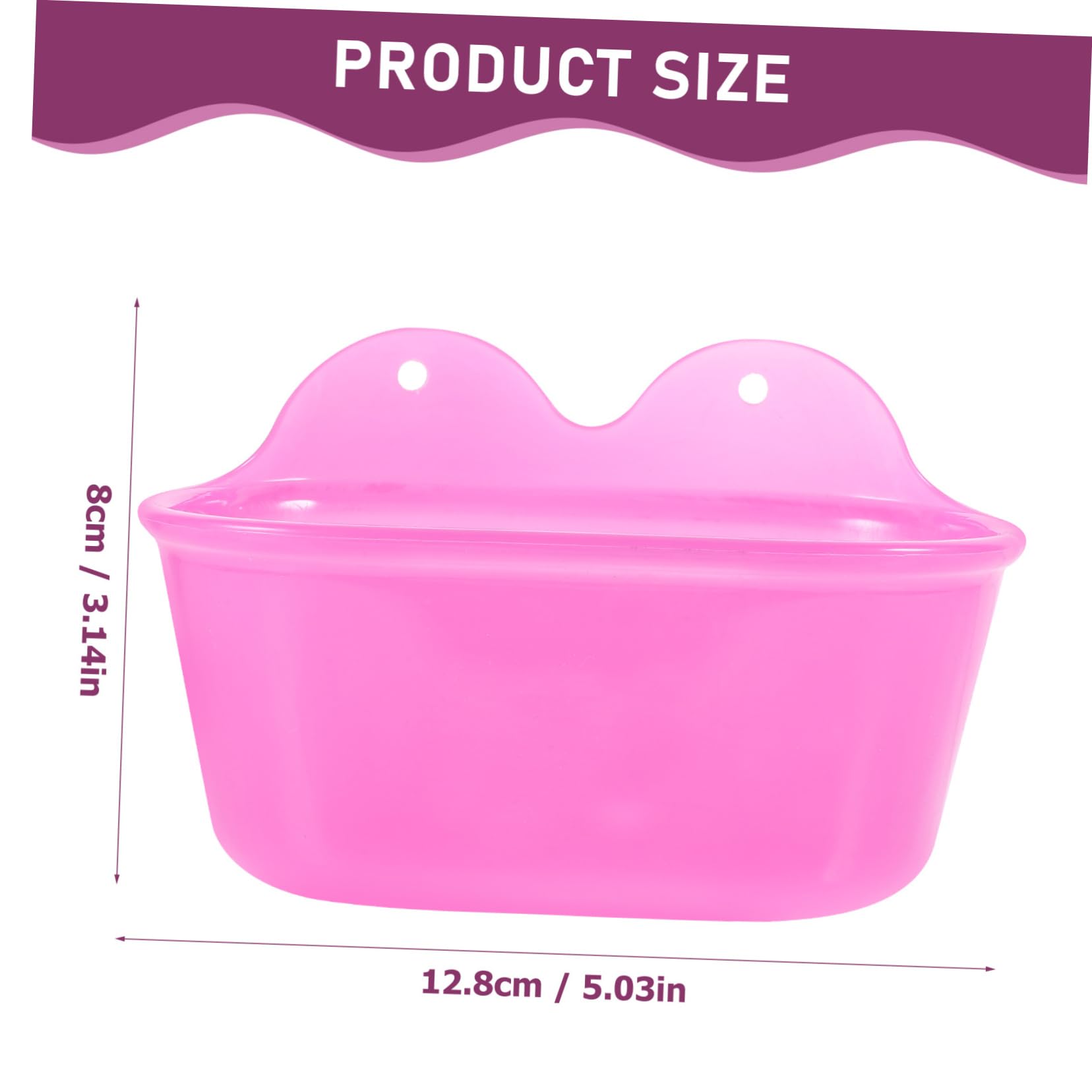 Mikikit Pet Bath Tub Bird Bathing Bowl for Small Parrots Cockatiels Wall Mount Plastic and