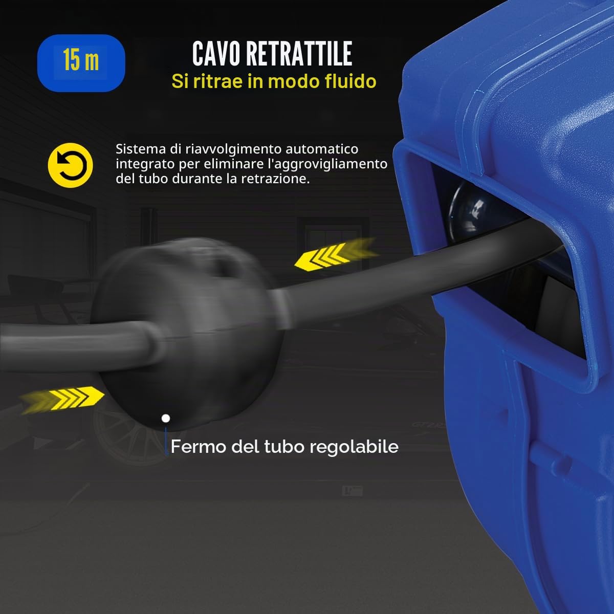 Goodyear Avvolgicavo automatico, 15 m, 3G1,5 mm² H07RN-F