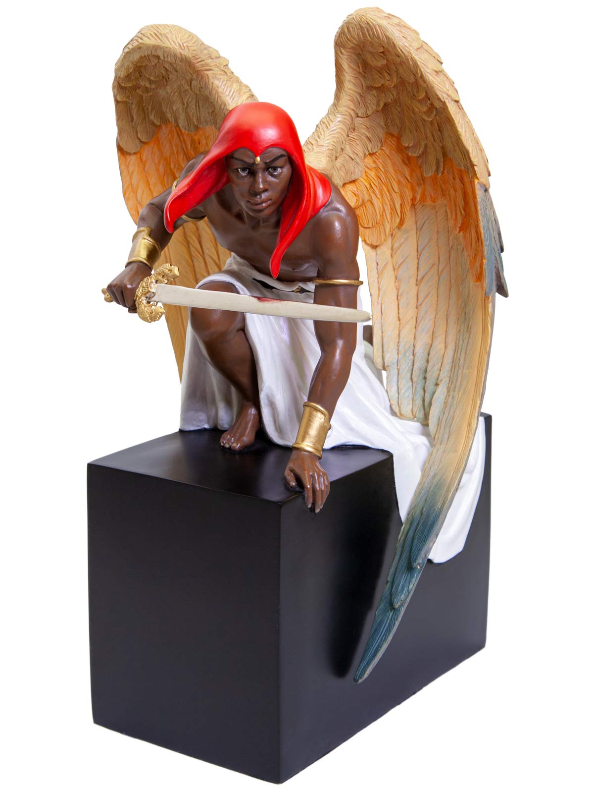 African American ExpressionsReady for Battle Angel Figurine by Thomas Blackshear (7" x 7" x 11.25") FBCF-01
