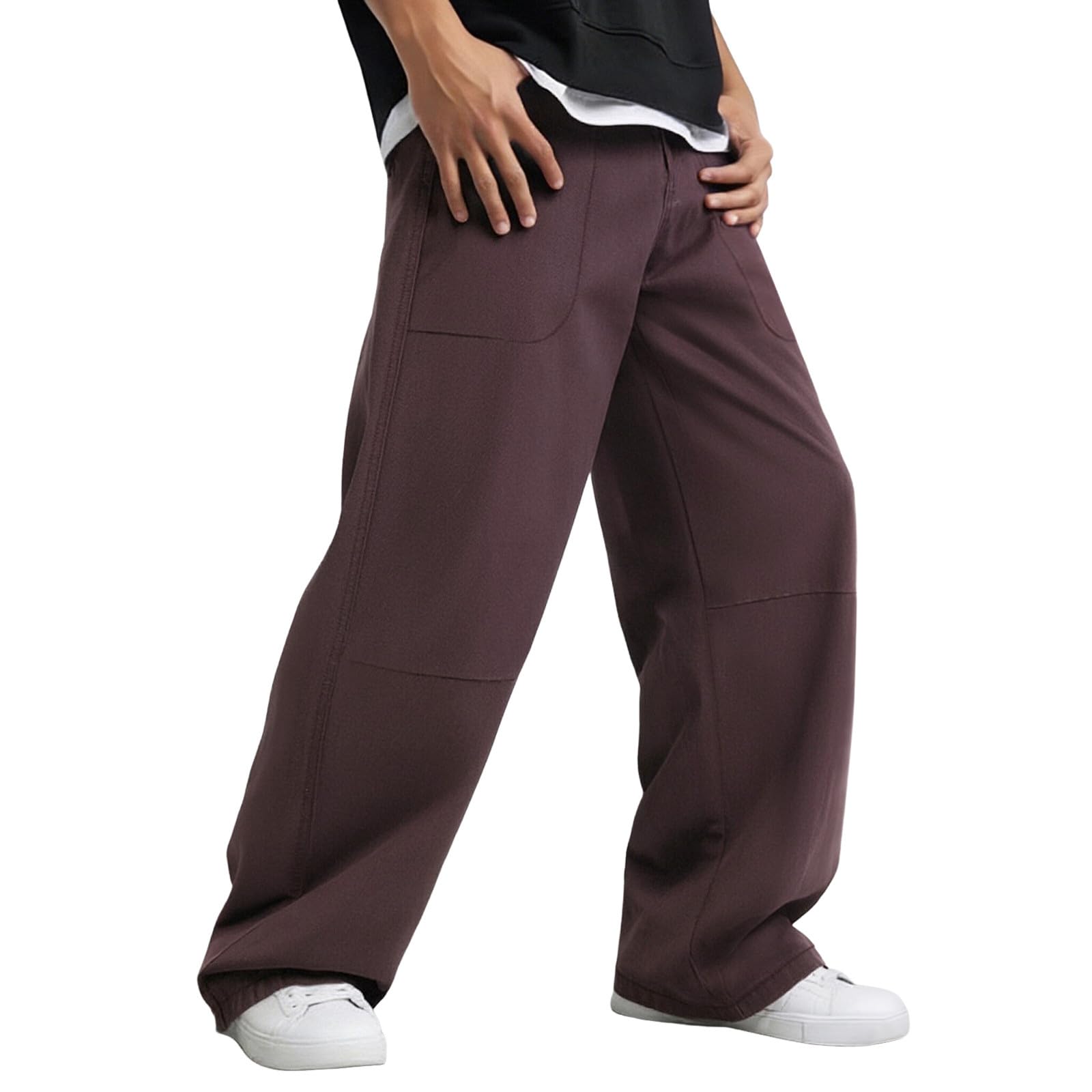 Pantalones vaqueros para hombre de corte recto en color liso 8