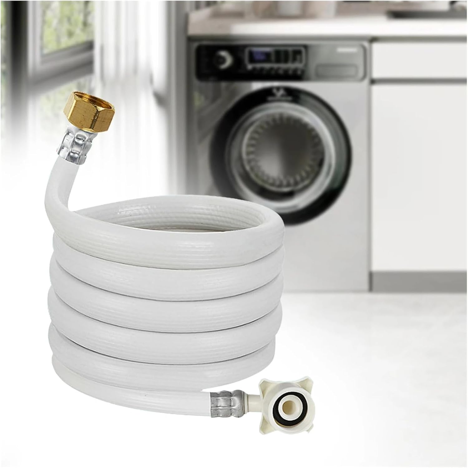 Faucet Line Connector Washing Machine Inlet Hose Connection Supply Line(1.0m)