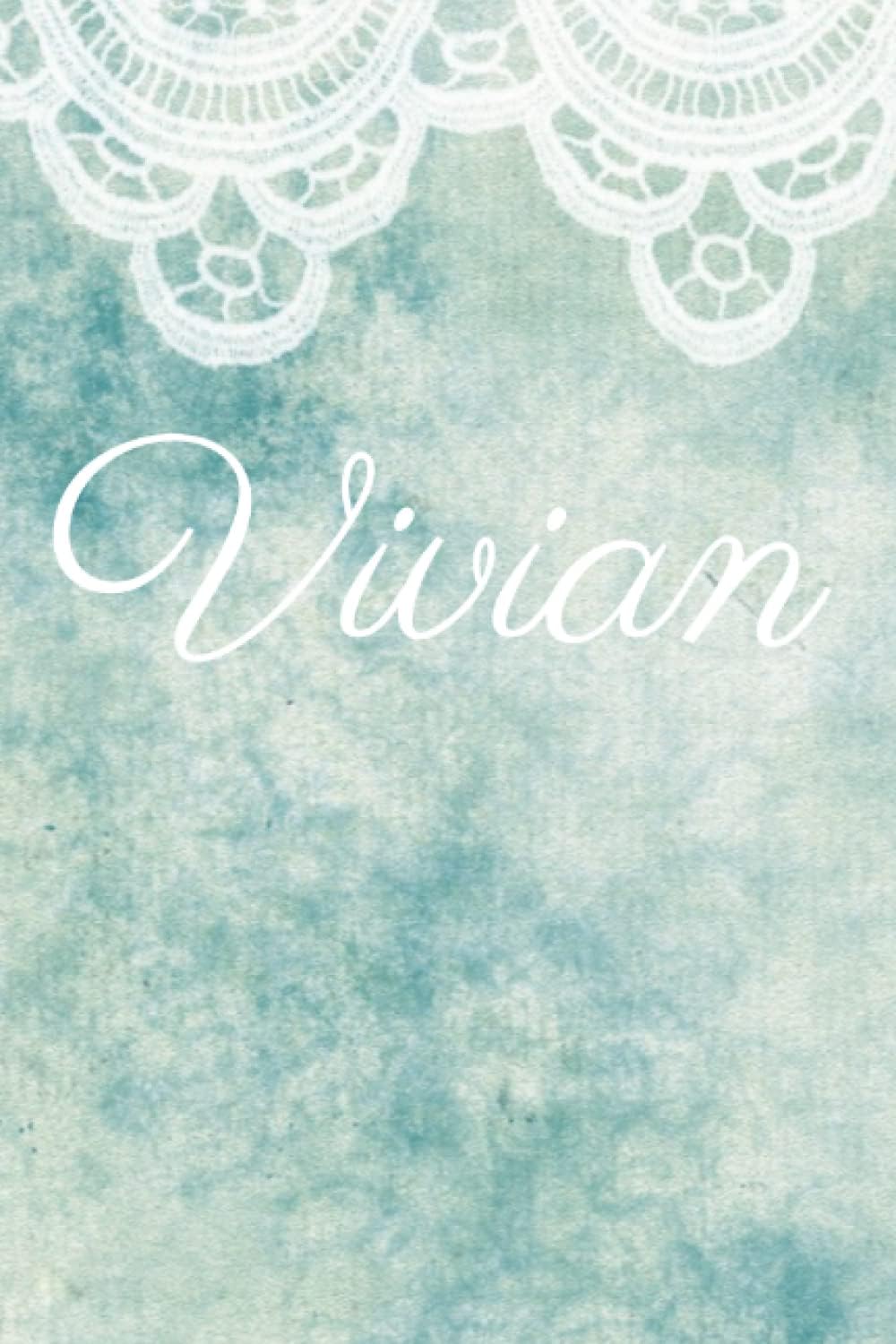 Lace Vivian in Green: A Blank Personalized Lined Notebook
