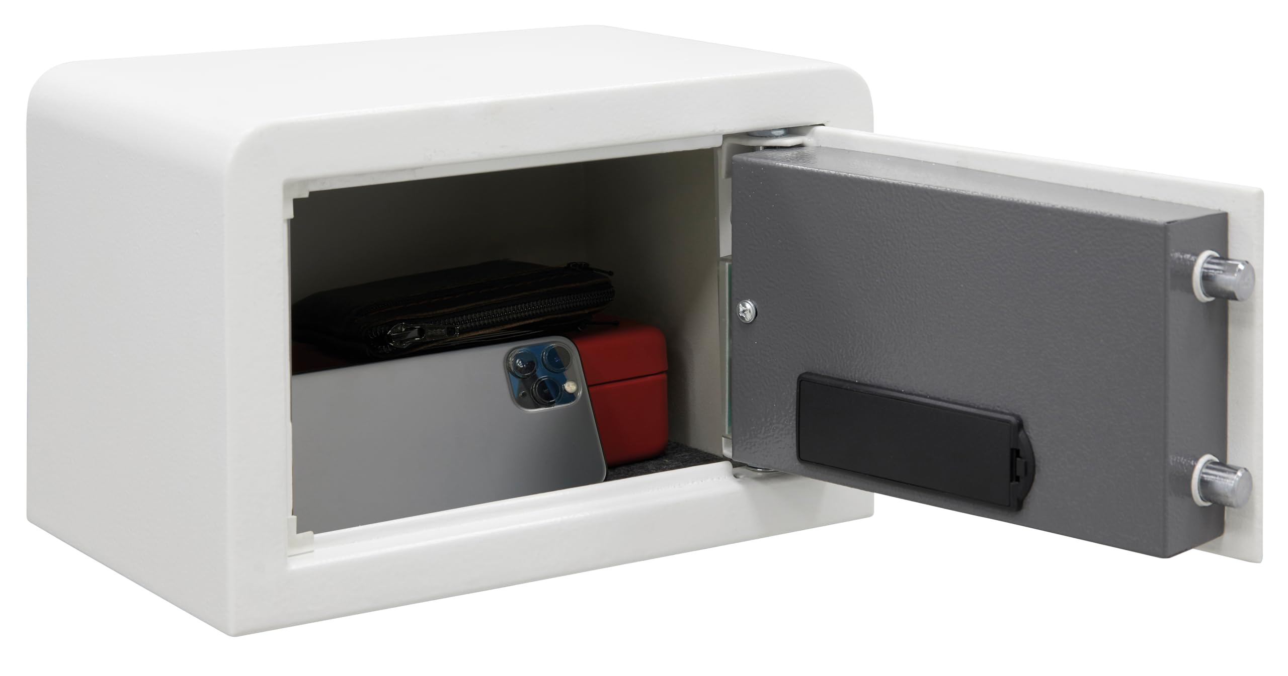 ARREGUI Magna 591020 Inbouwkluis met code en sleutel, dubbele veiligheid met uittrekbare bodem voor geld, elektronische wandkluis voor thuis of kantoor, 26 x 36 x 15-25 cm, 14-23 l