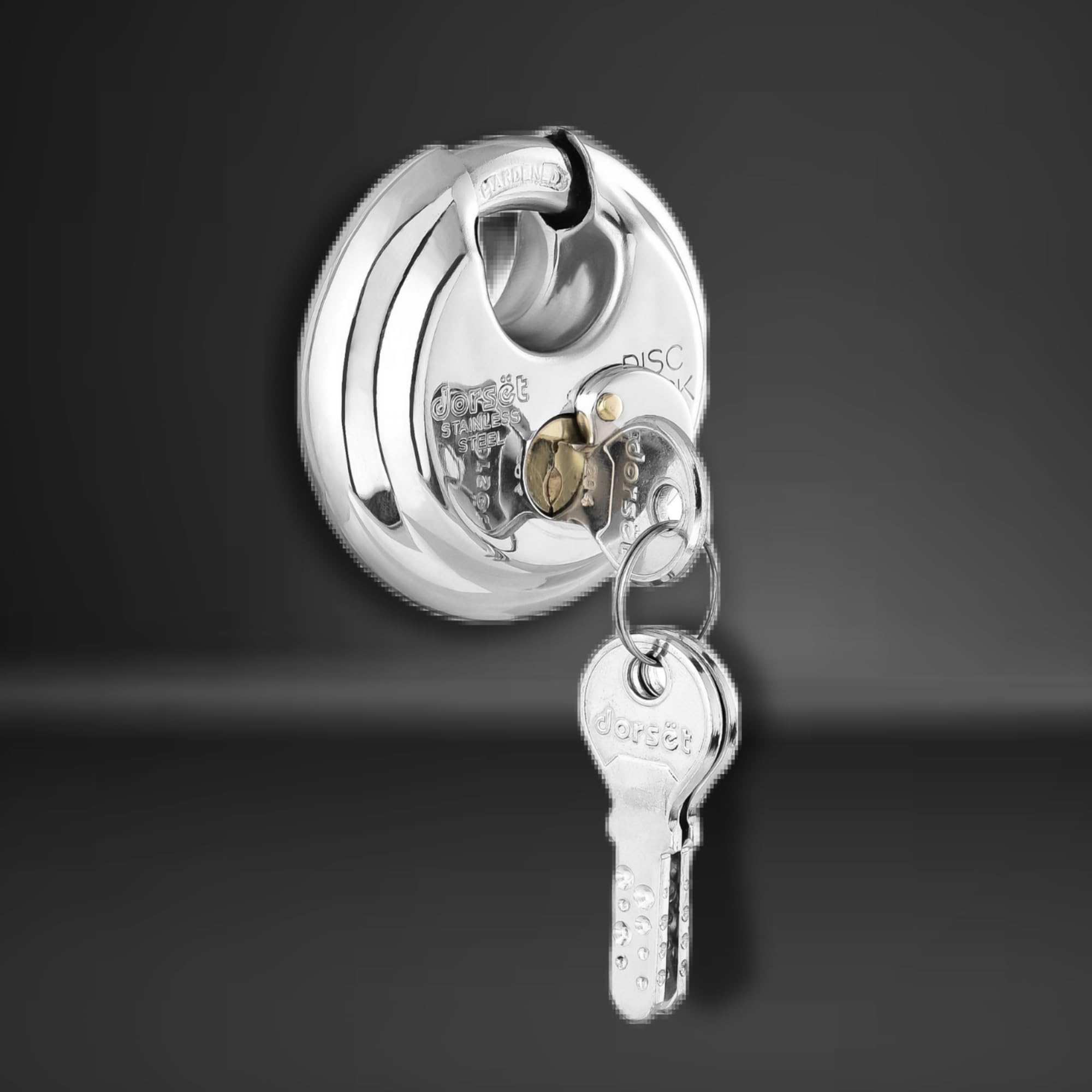 Dorset 70mm Round Padlock - High-Security Rust-Resistant SS 304 Body | Hardened Shackle | 2-3 Ton Breaking Load Strength | Weatherproof Cap | Shutter Lock for Shop with 3 Dimple Key - PD 70 DI