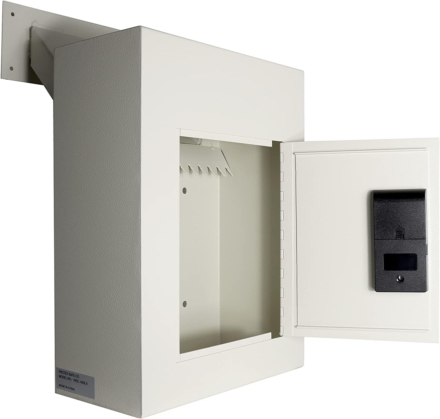 Protex WDC-160E Wall/Door Through Heavy Duty Large Drop Box,for Keys, car remotes, Cash, Checks and envelopes, Pre-drilled mounting Holes, with Adjustable Chute,Digital Electronic Lock