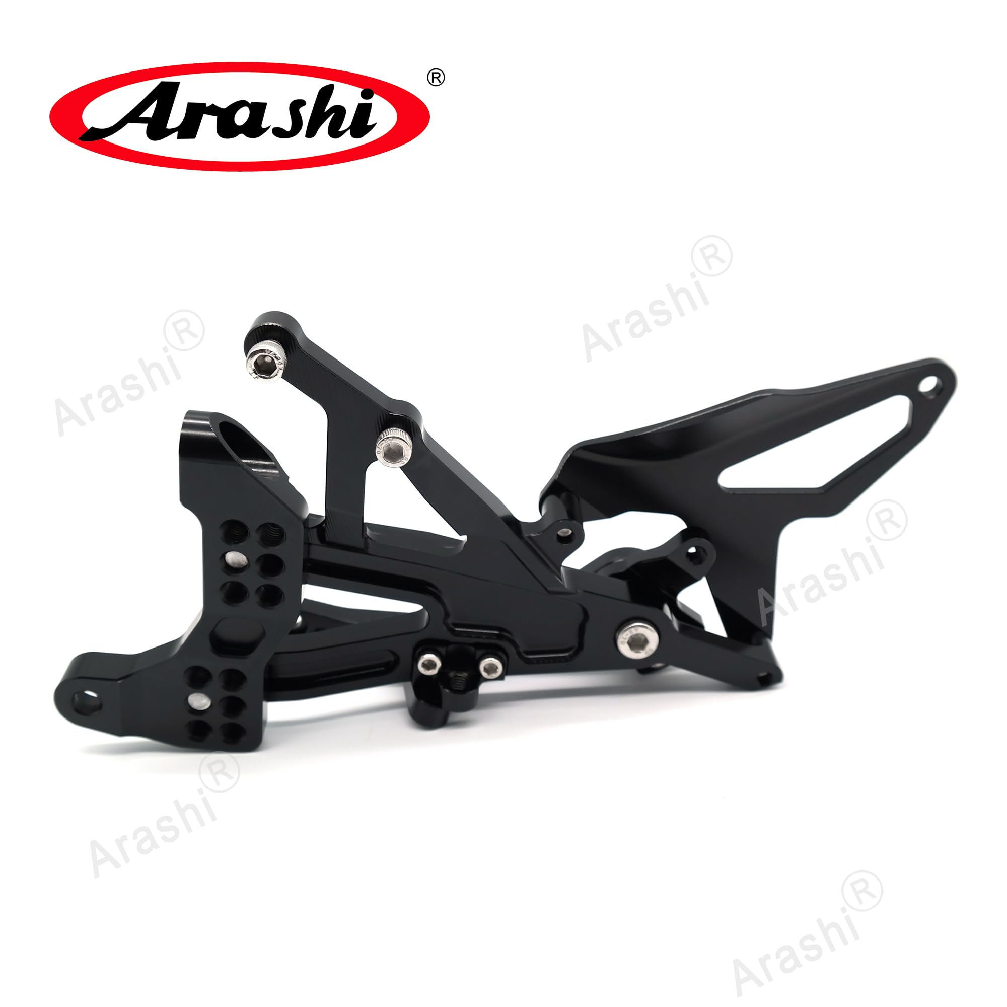 Arashi(Version 2.0) Réglables Commandes Reculées pour DUCATl Panigale V4 V4S V4R 2018-2023 Accessoires Repose Pieds Arrière Pédales Noir