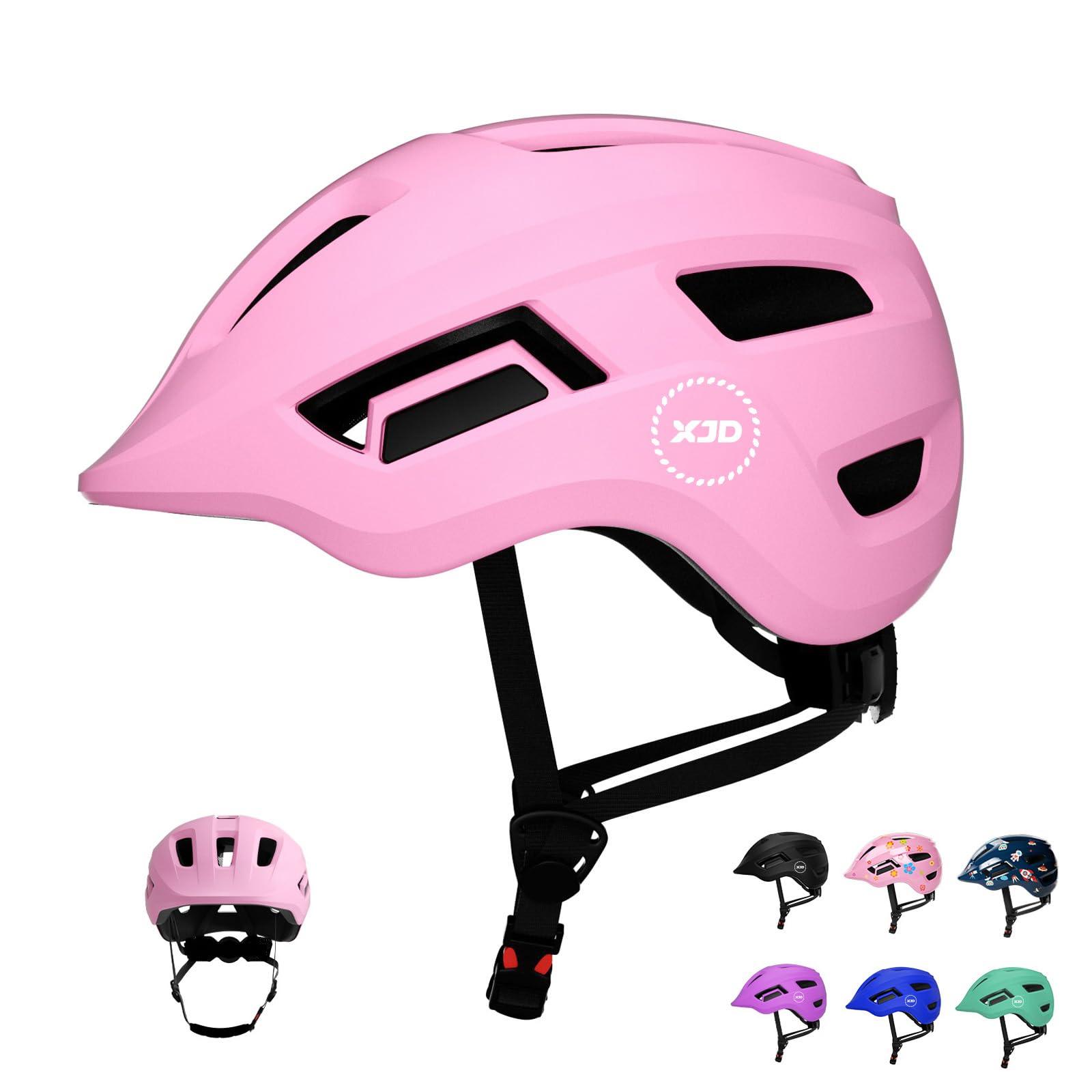 XJD Children's Boys' Bicycle Helmet, Adjustable Children's Helmet 48-56 cm, Skateboard Helmet for Girls and Boys from 2 to 8 Years, CE Certified, Bicycle Helmet Scooter Baby (Pink Colour, XS) — image 1
